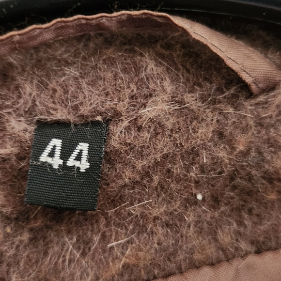 Vintage C&A Women's Pure Wool/Mohair Camel Brown Double Breasted Coat - Picture 5 of 10